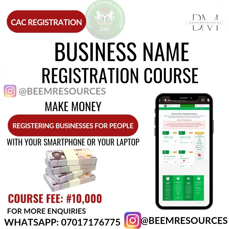 BUSINESS NAME REGISTRATION COURSE