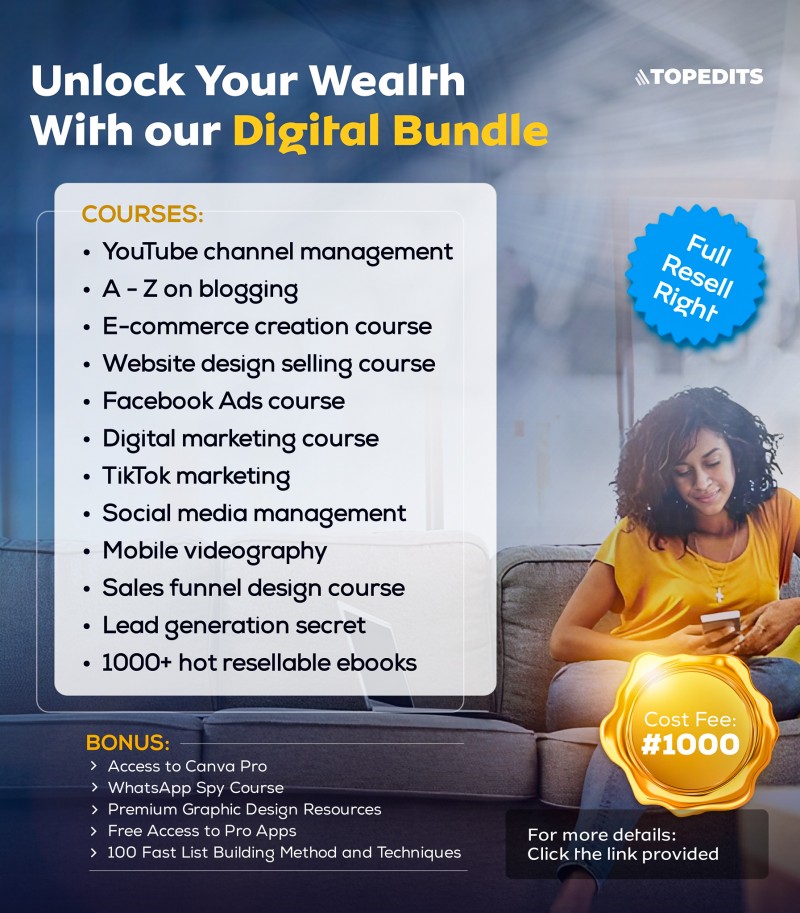 Buy Unlock Your Wealth With Our Digital Bundle. by TOP Digitals on Selar