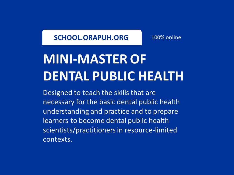 Buy Mini-Master of Dental Public Health (Mini-MDPH) by Orapuh on Selar