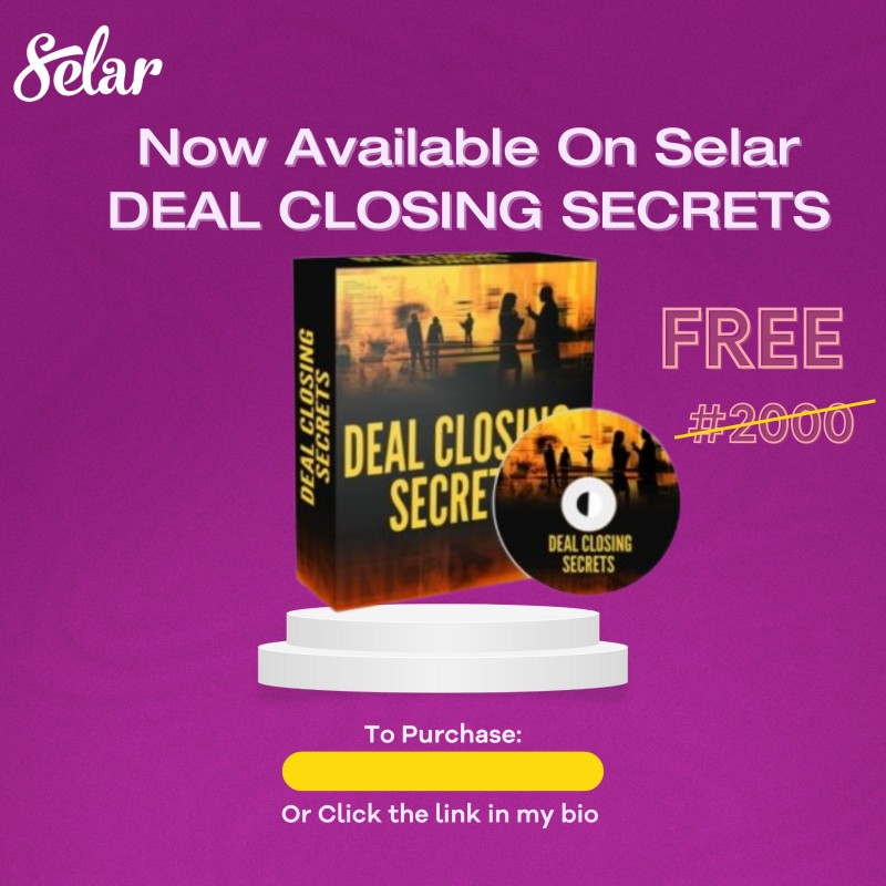 Buy Deal Closing Secrets By Pac Effect Digitals On Selar