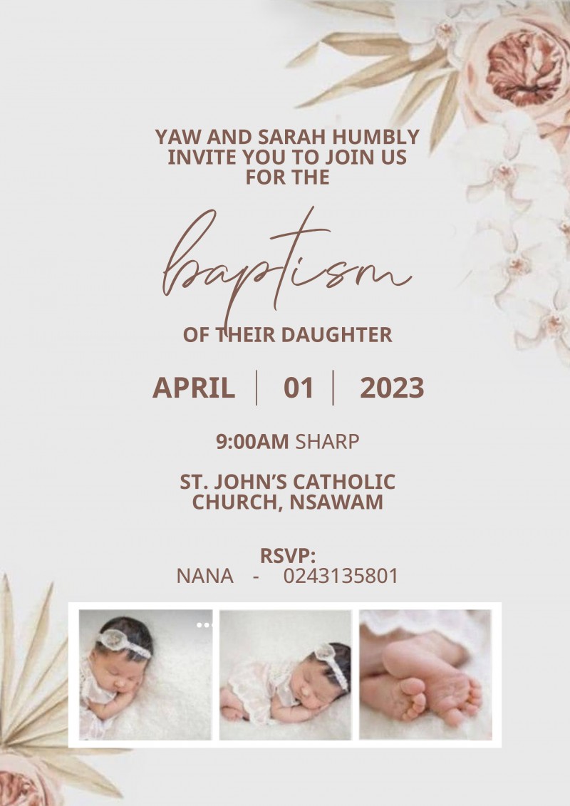 Naming Ceremony (Baby Christening) Template