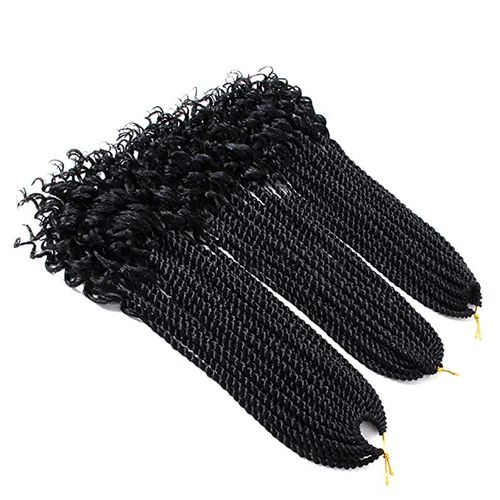 Senegalese Crotchet Twist Braids-Black- 1 pack