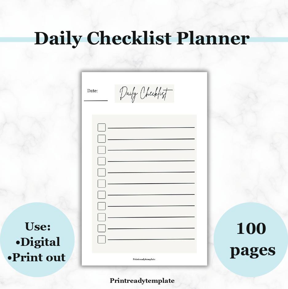 Daily Checklist Planner