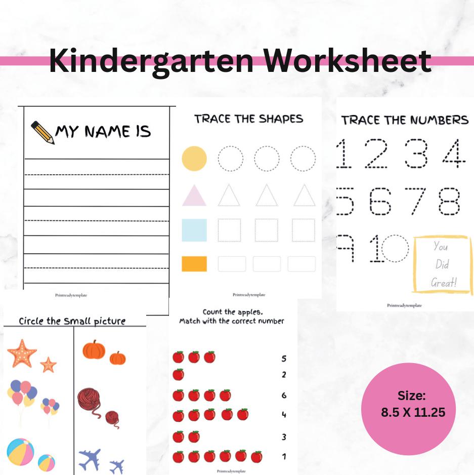 Kindergarten Worksheet