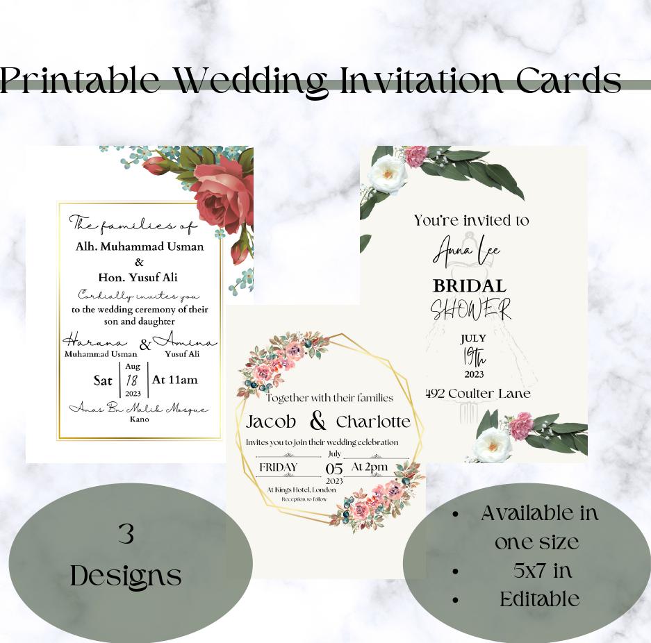 Wedding invitation cards