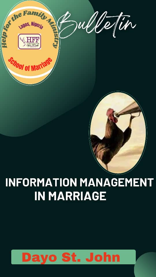 INFORMATION MANAGEMENT IN MARRIAGE