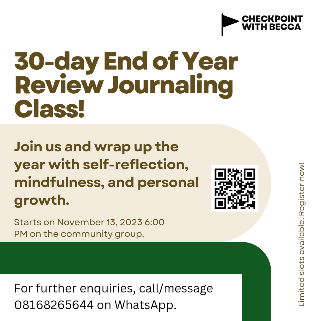 End-of-the-year review journaling class