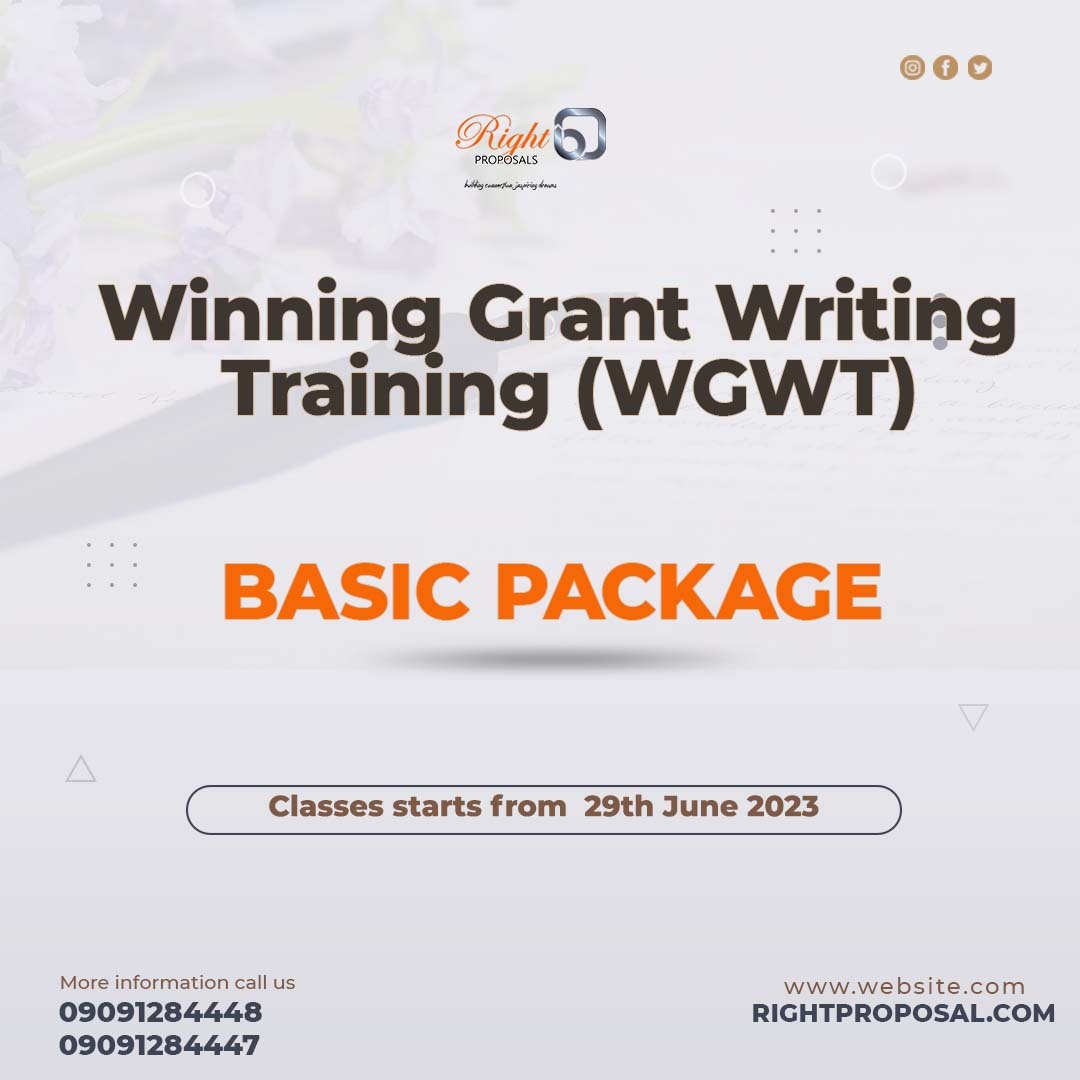 Winning Grant Writing Training (WGWT) Basic package