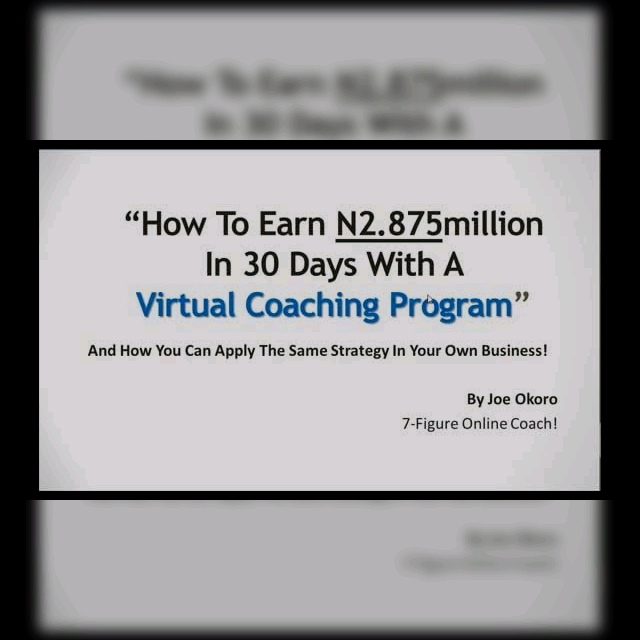 Virtual Personal Coaching By Joe Okoro