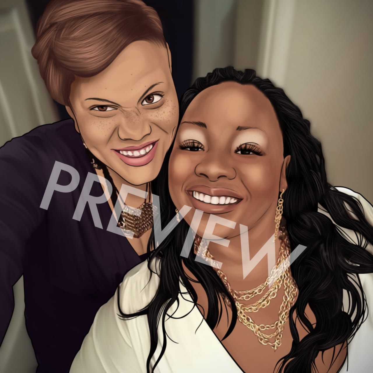 Lovely Mother and daughter (Artwork)