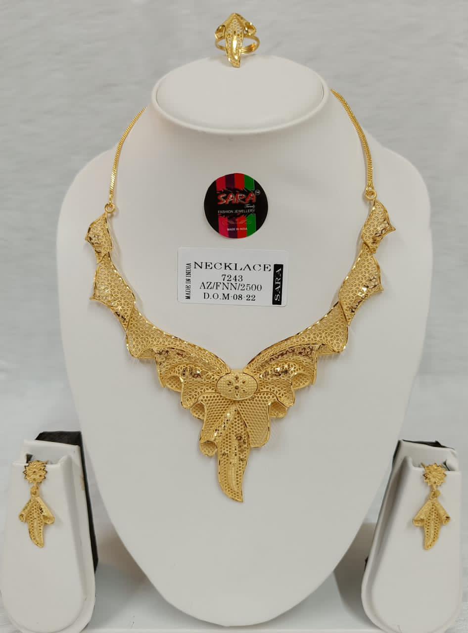 Gold-plated fancy necklace sets