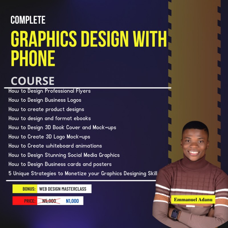Graphic design with phone