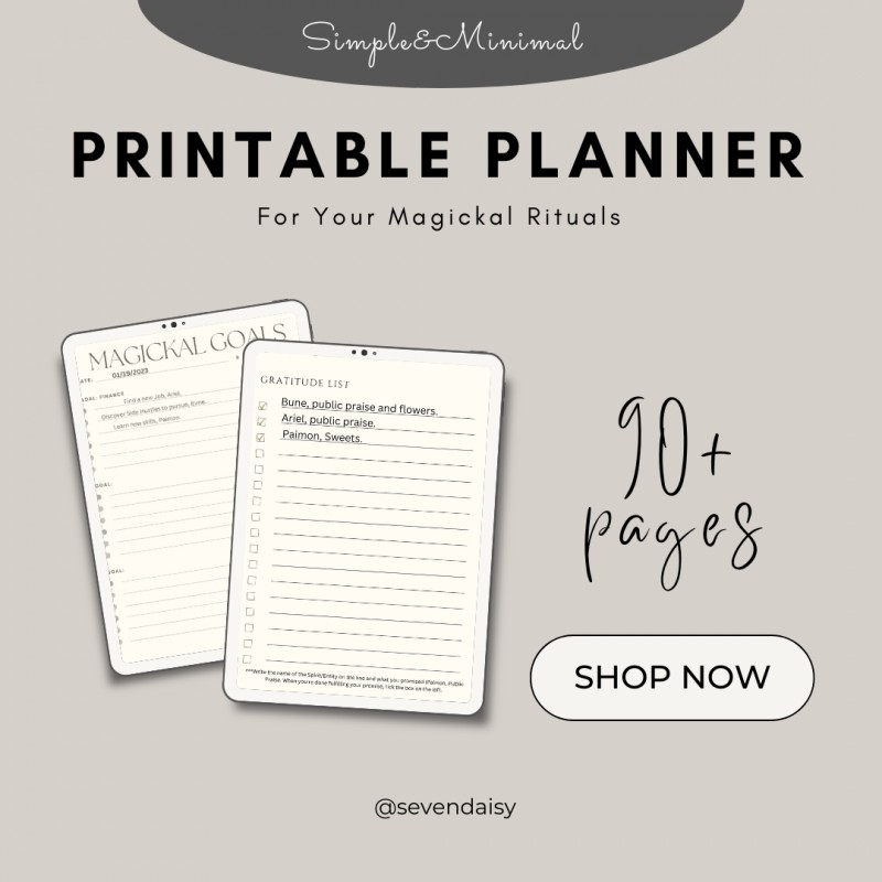 Buy Daily Planner, Magick Planner, Printable planner, Planner set ...