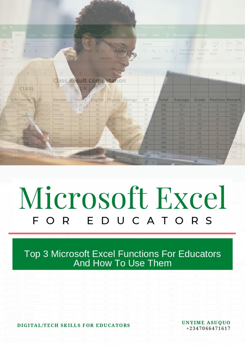 Get Microsoft Excel for Educator Top 3 Functions and How to use them