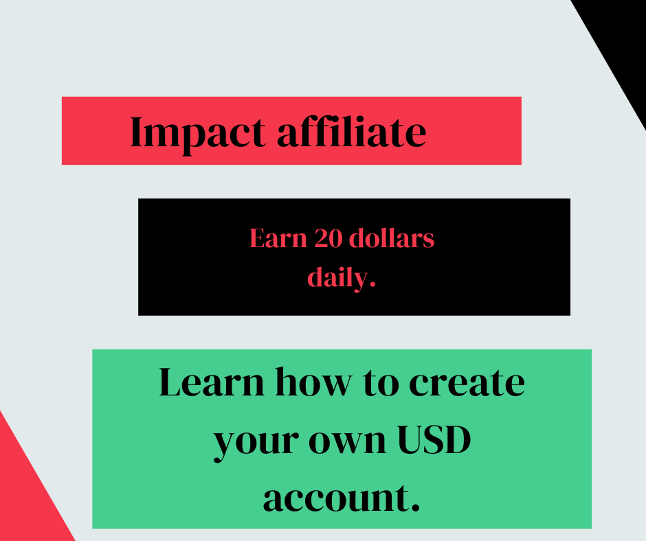 Impact affiliate, start earning in dollars.