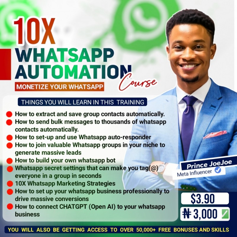 10X WHATSAPP AUTOMATION COURSE