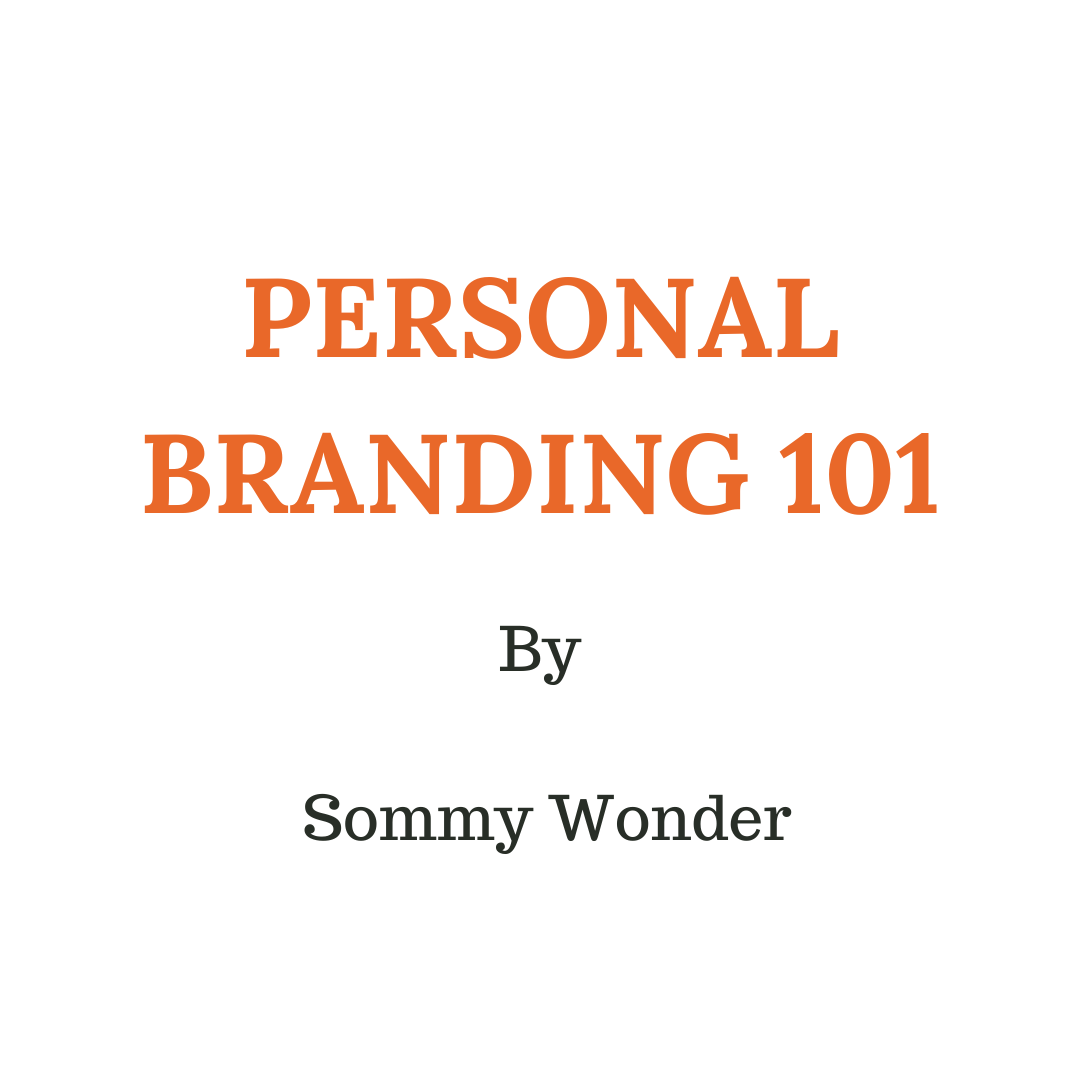 Buy PERSONAL BRANDING 101 by SOMMY WONDER on Selar