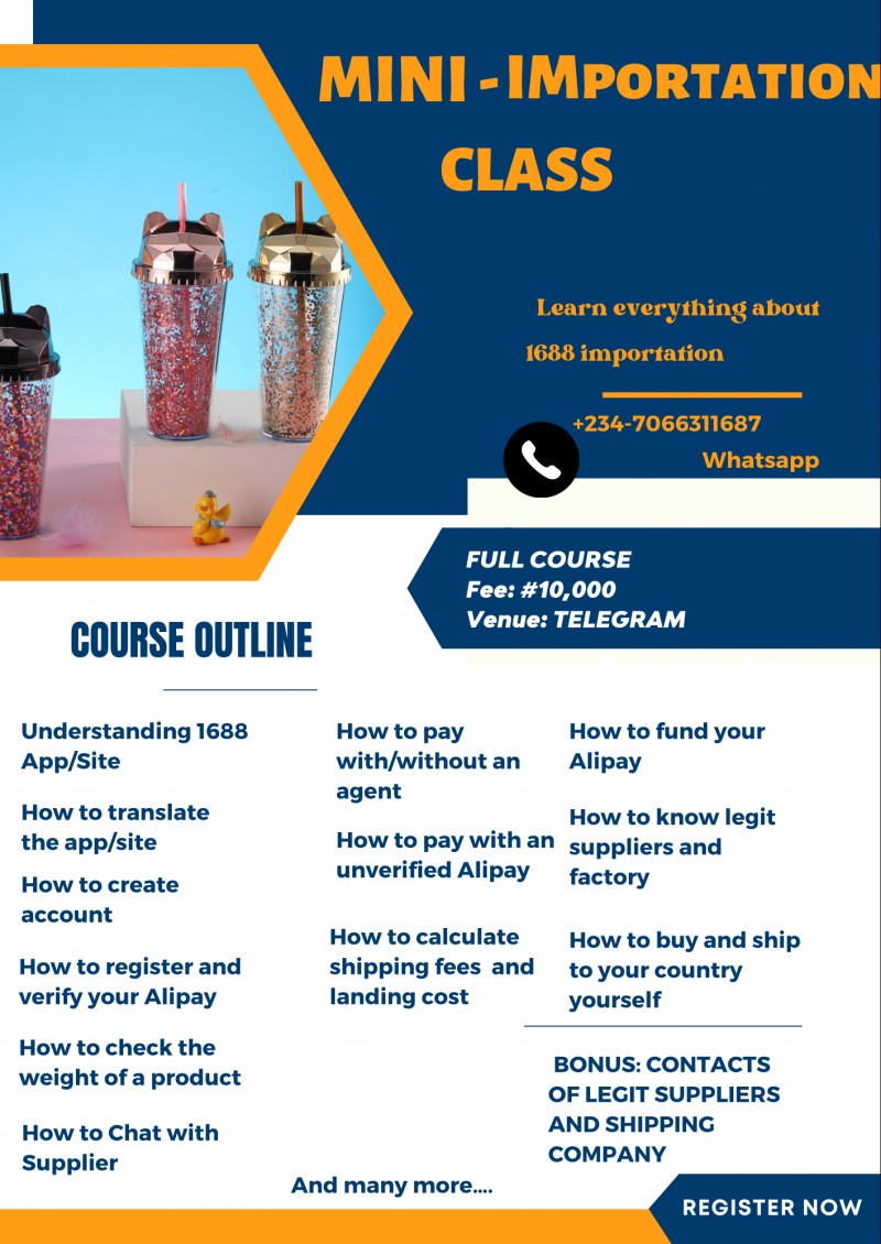 Buy MINI IMPORTATION CLASS (FULL COURSE) by Ifionayi Merit on Selar
