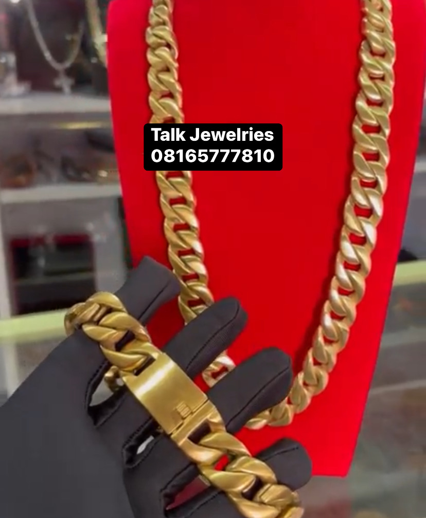 Big Cuban necklace and bracelet