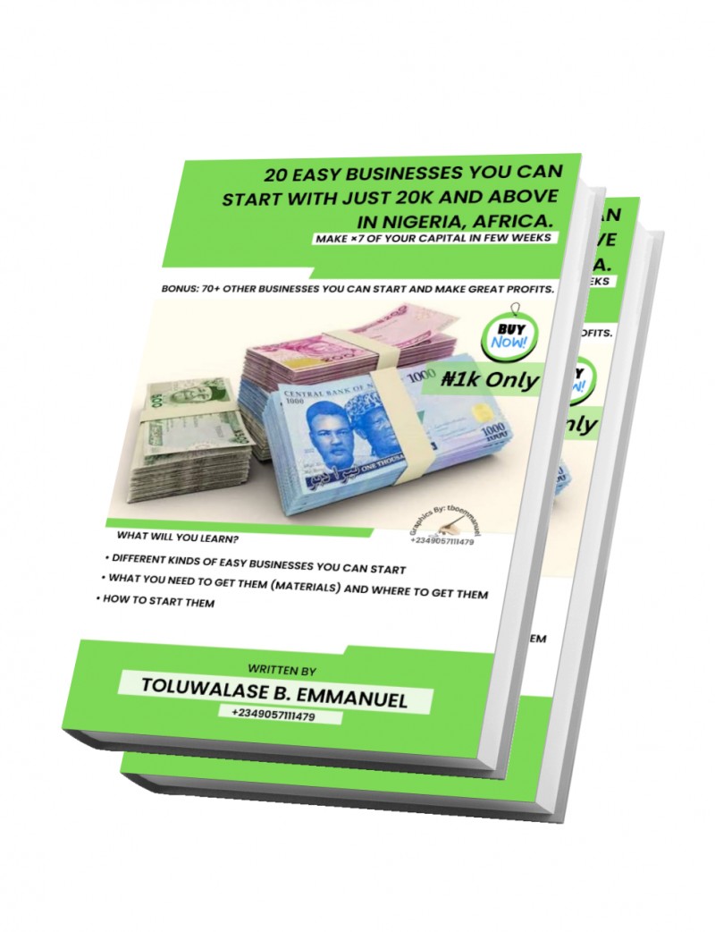 20 Hot Easy To Do Profitable Businesses You Can Start With ₦20k  and more in Nigeria, Africa.