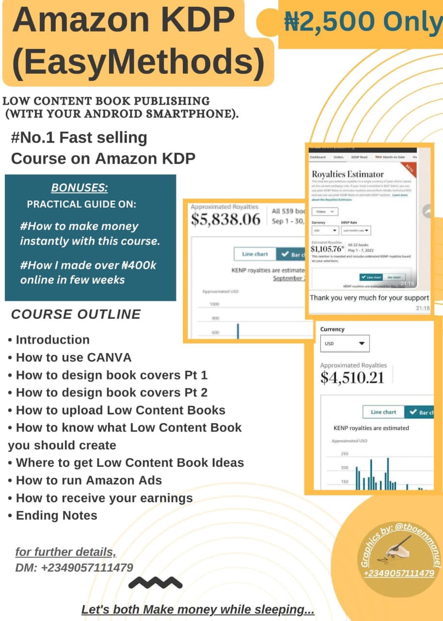 AmazonKDP (EASY METHODS) LOW CONTENT BOOK PUBLISHING.