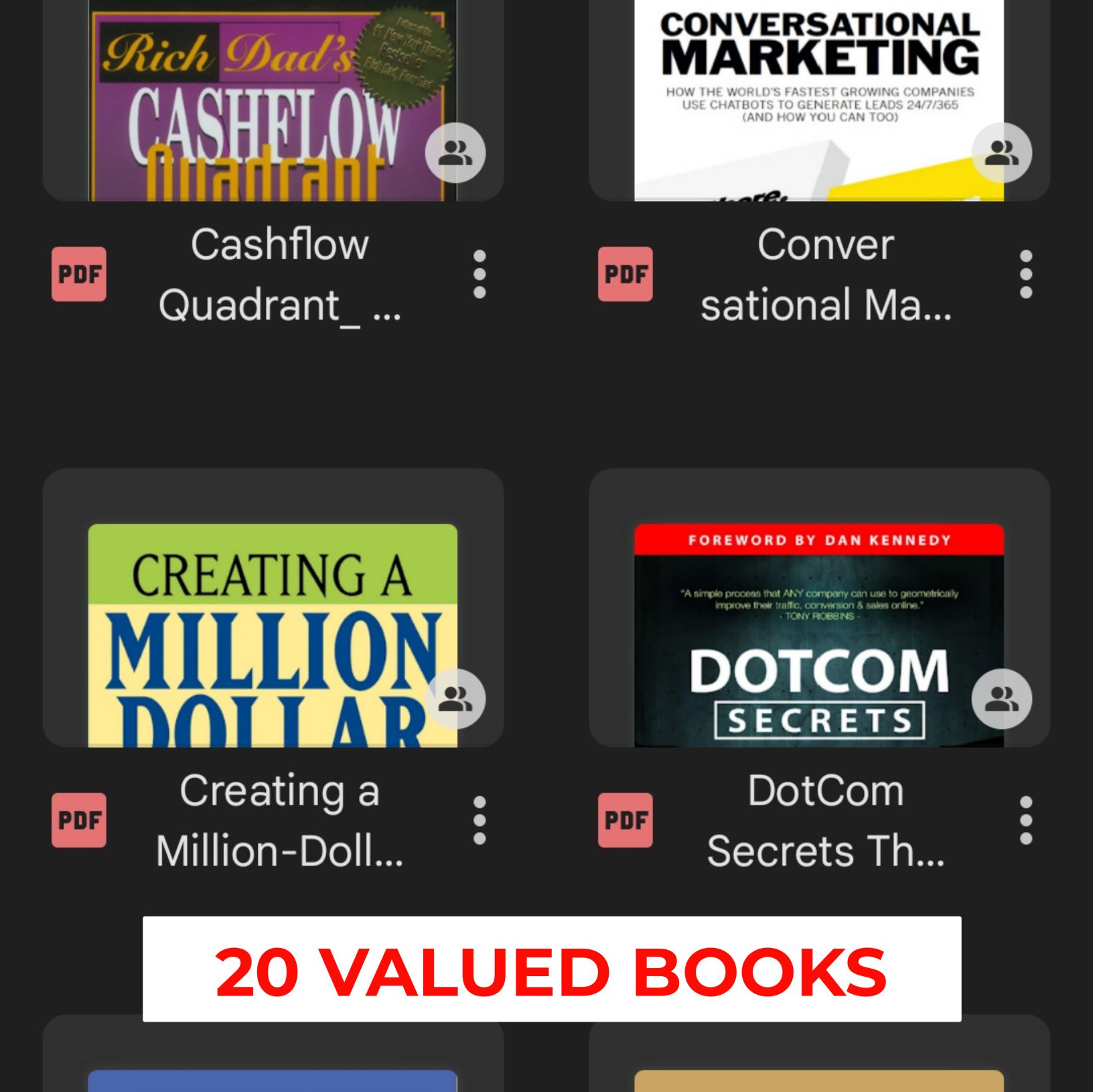 20 VALUED BOOKS