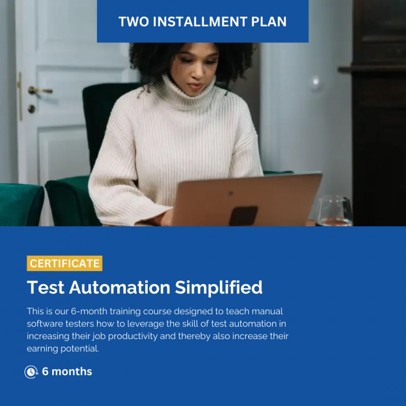 Test Automation Simplified for Manual Testers (Two Instalment Payment Plan)