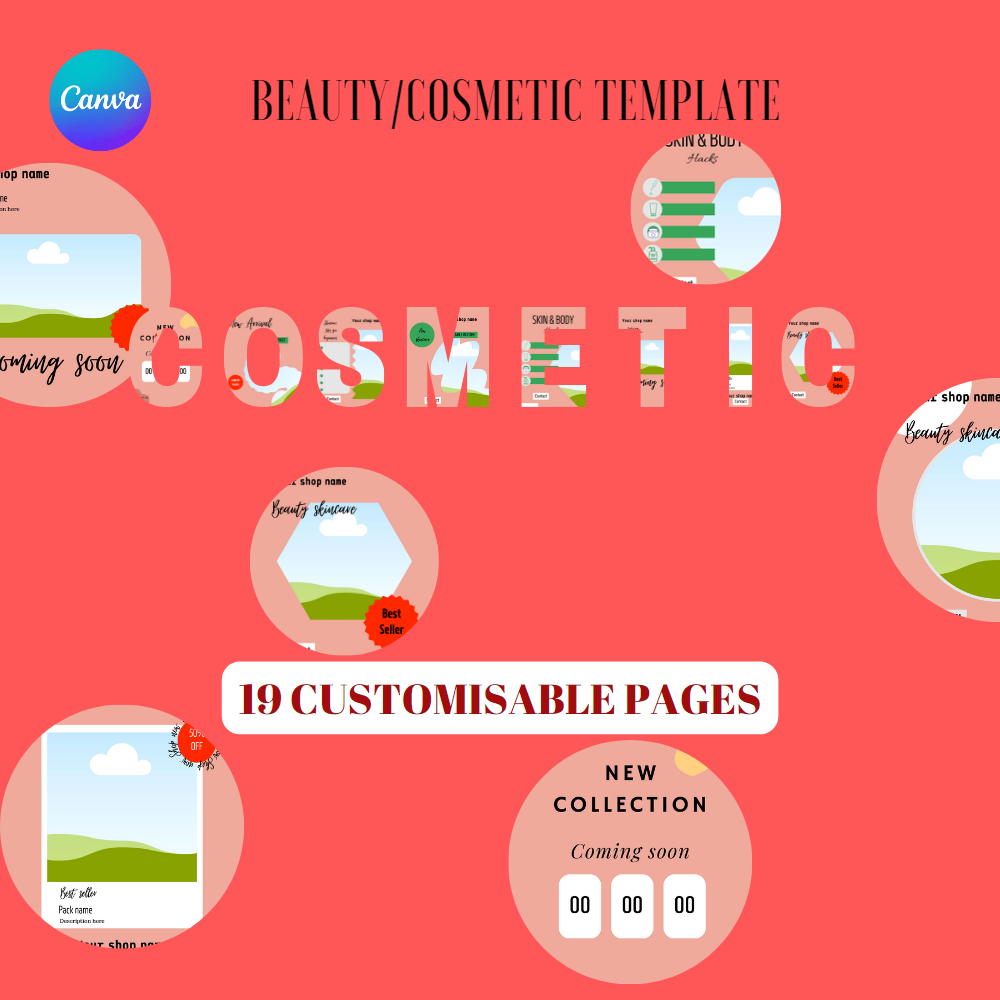 Beauty/cosmetic canva templates