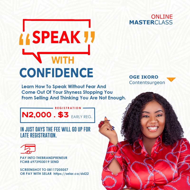 Speak With Confidence Webinar