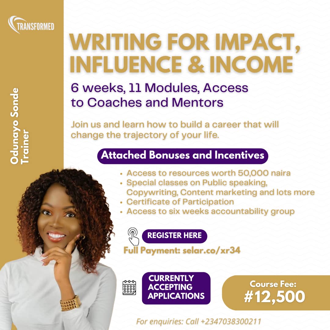 WRITING FOR IMPACT, INFLUENCE AND INCOME (Course)