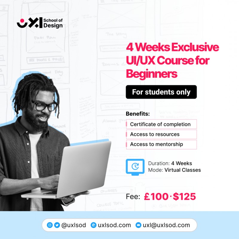 Buy UI/UX EXCLUSIVE CLASS by THE UXL SCHOOL OF DESIGN on Selar.co