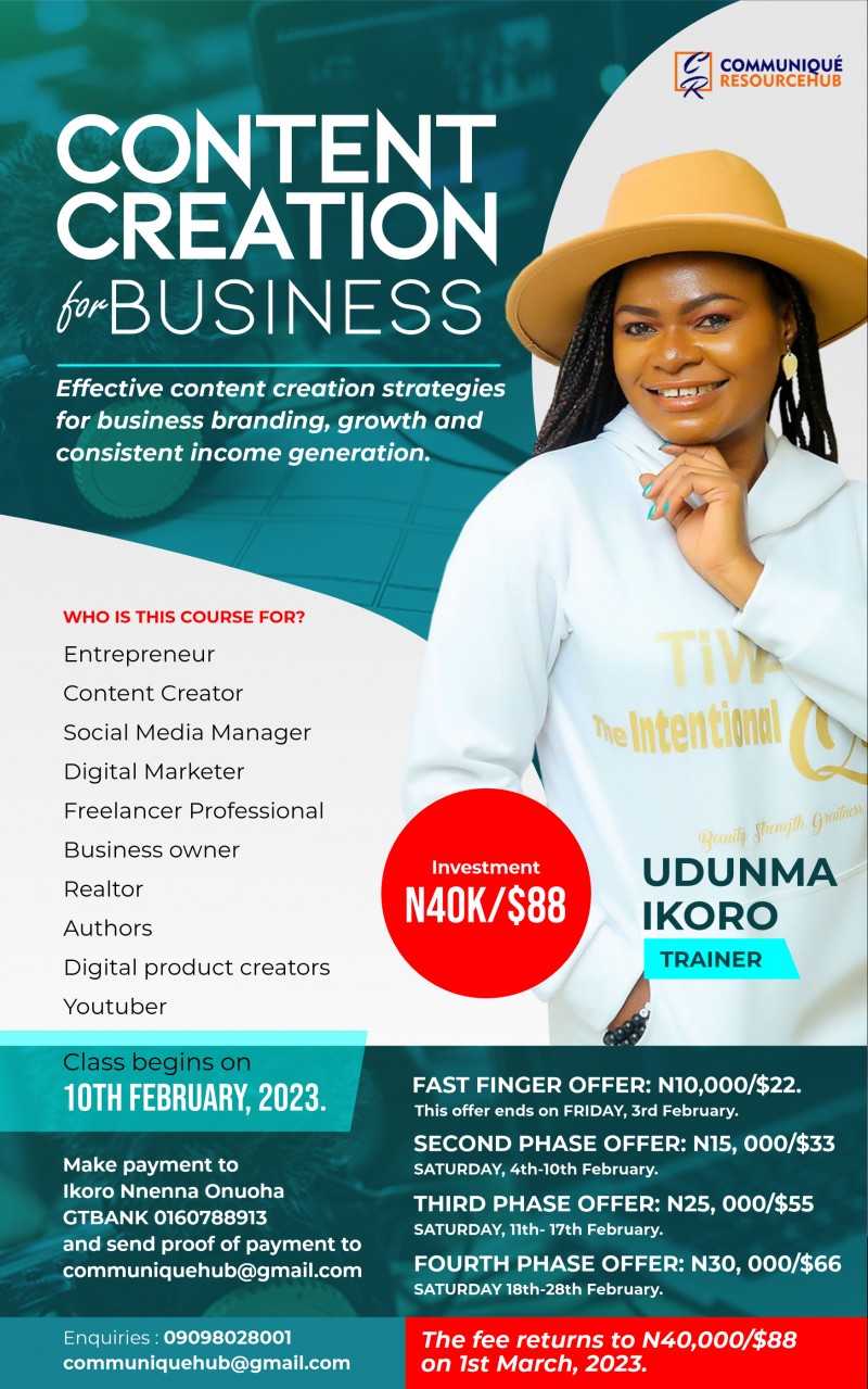 CONTENT CREATION FOR BUSINESS