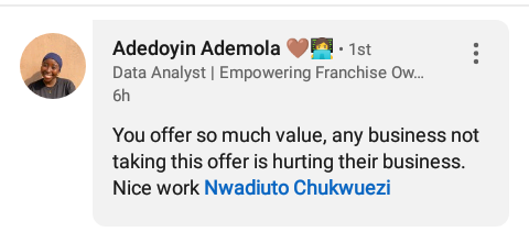 Customer review 1
