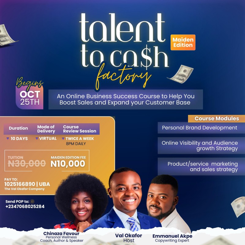 TALENT TO CASH FACTORY