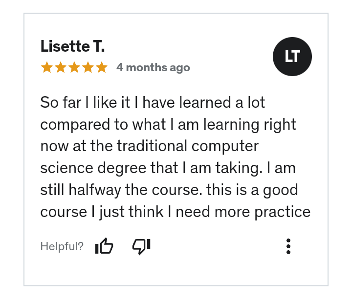Customer review 1