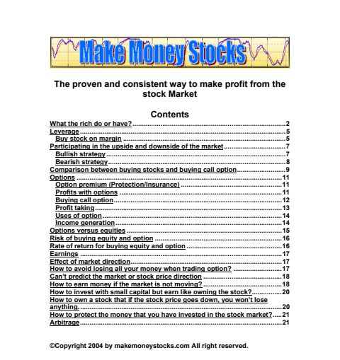 MAKE MONEY STOCKS AND AFFILIATE MARKETING PROGRAMS