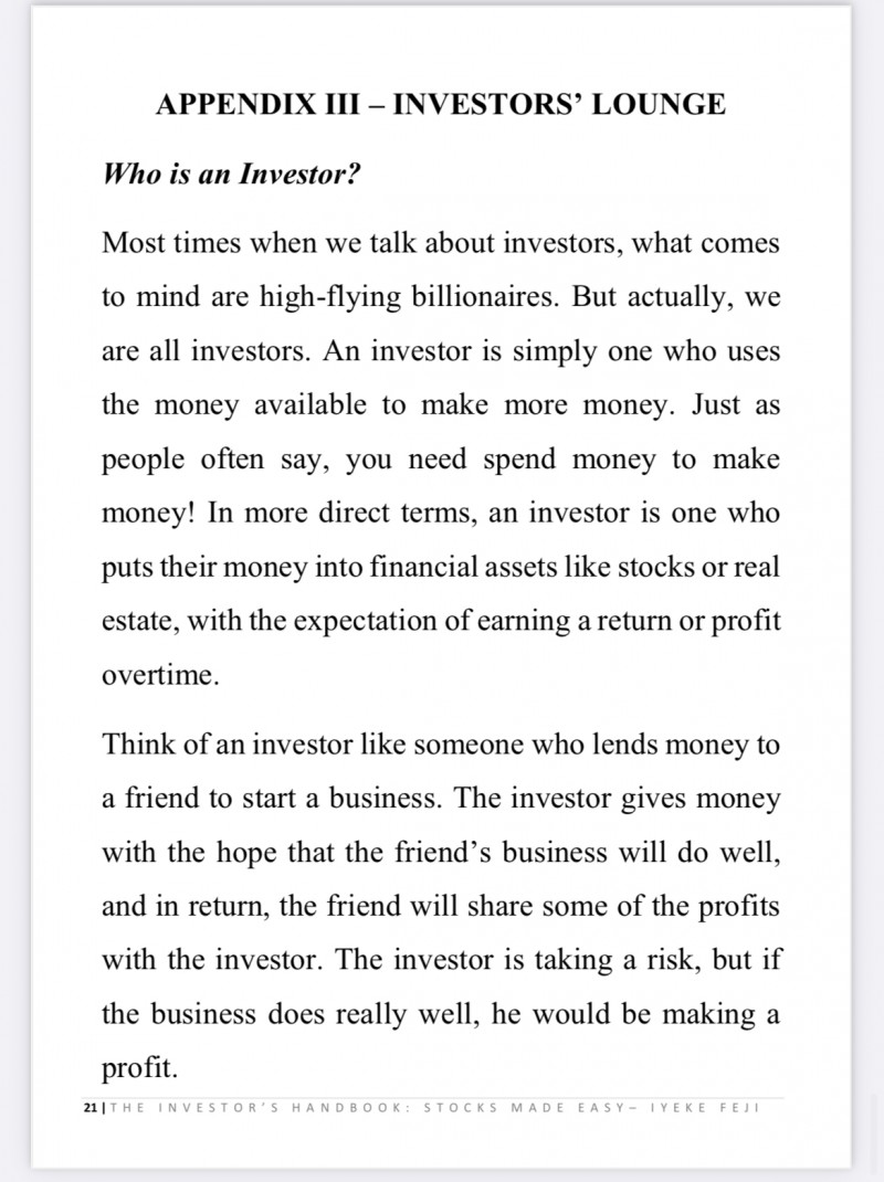 The Investor's Handbook: Stocks Made Easy