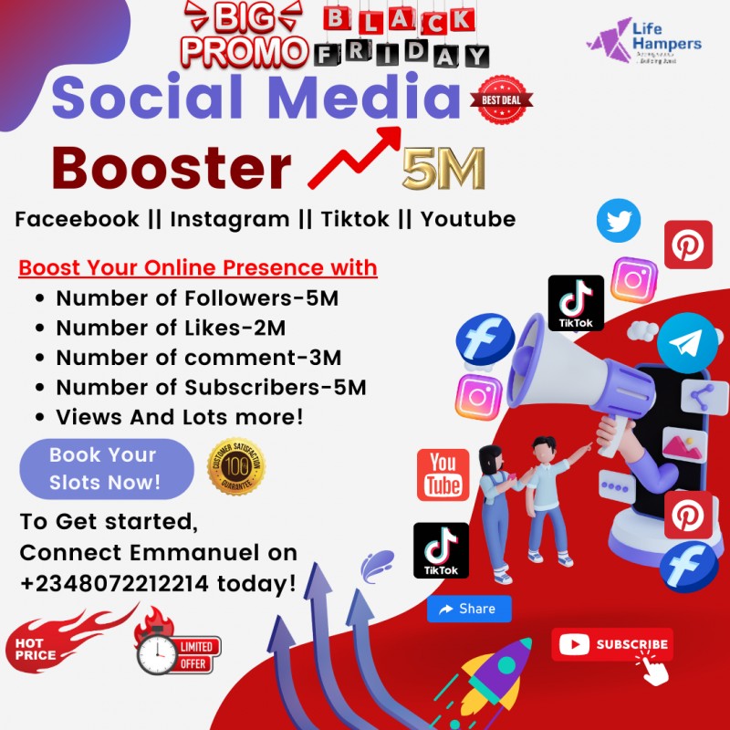 Social Media Accounts Booster ~ 1k Followers