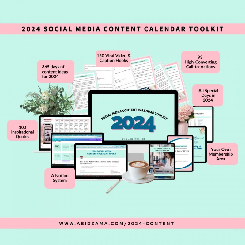 2024 Social Media Content Calendar Toolkit