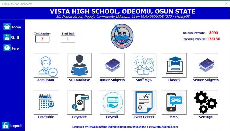Buy EasyEdu Offline School Management System (Higher Class) by Adeyemi ...