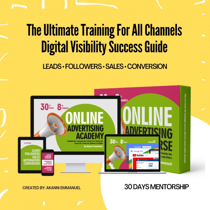 All-in1, Online Advertising  Mega Course & Mentorship