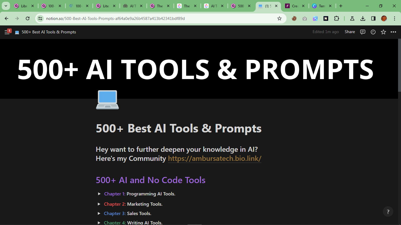 500+ Best AI Tools & Prompts