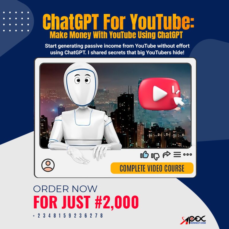 ChatGPT For YouTube: Make Money With YouTube Using ChatGPT