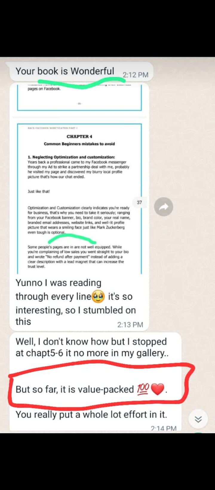 Customer review 1