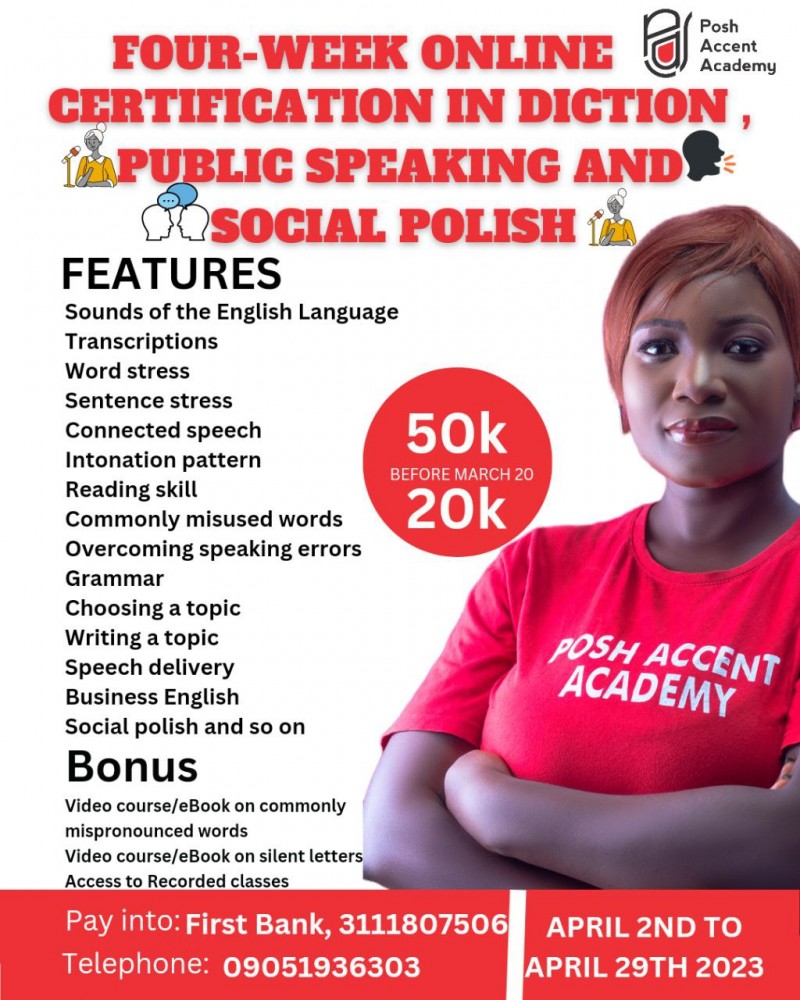 Certificate Course in Diction and Public Speaking (Group)