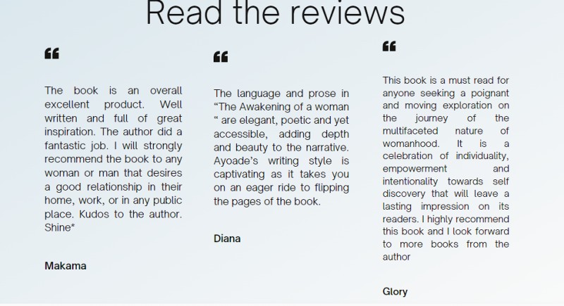 Customer review 1