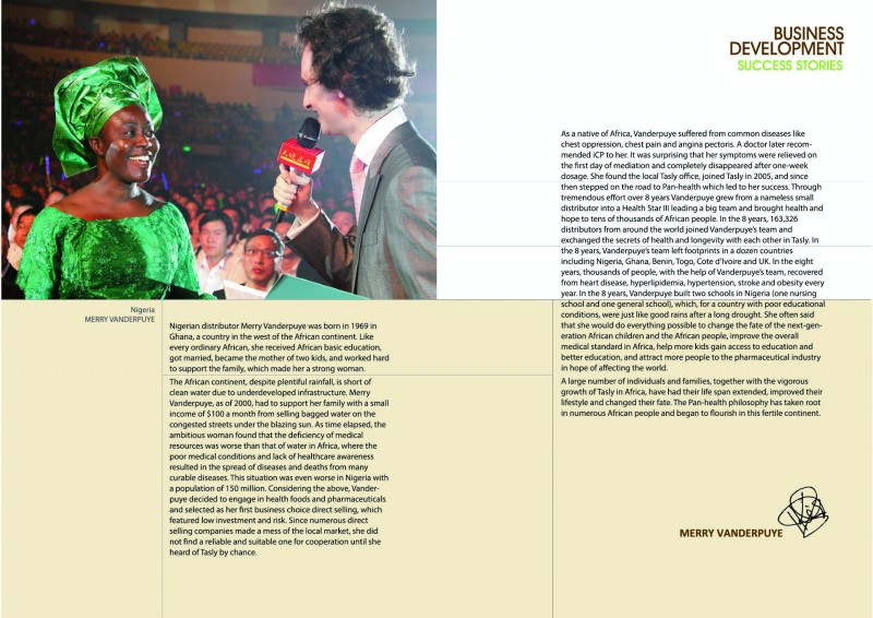 Tasly Business Development Success Stories