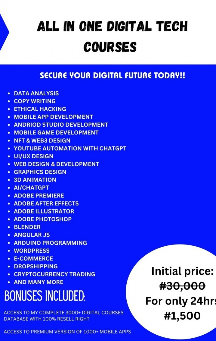 ALL IN ONE DIGITAL TECH COURSE