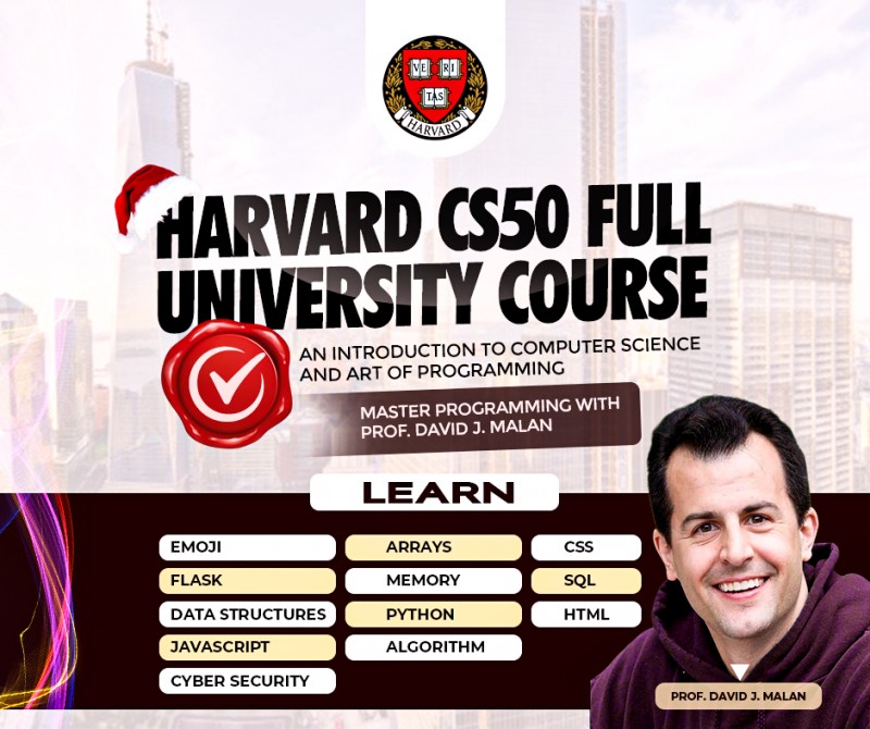 Buy HARVARD CS50 UNIVERSITY PROGRAMMING COURSE (PREMIUM) by ...