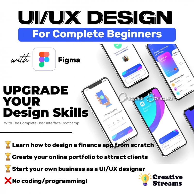 Buy UI/UX DESIGN WITH FIGMA COMPLETE TECH COURSE by Creative Streams on ...